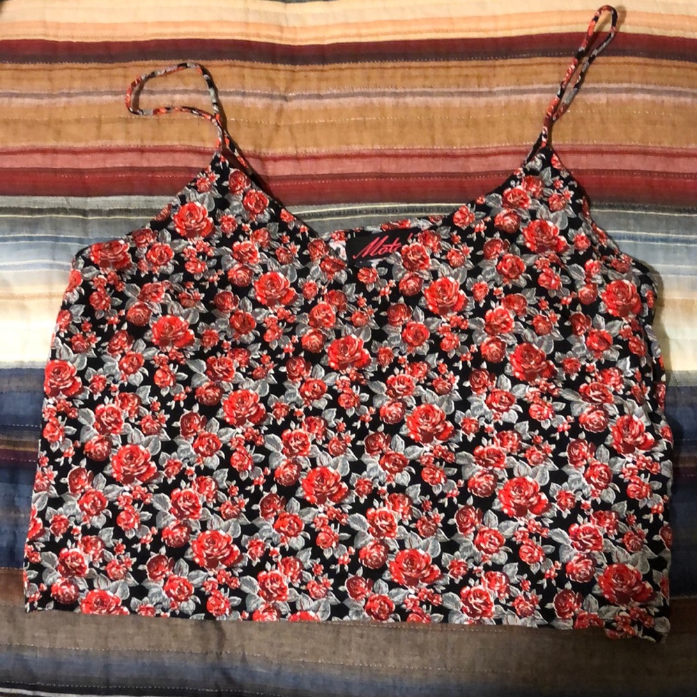 Motel Rocks by urban outfitters red rose crop top